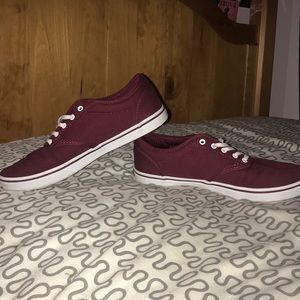 Burgundy Lace-Up Vans